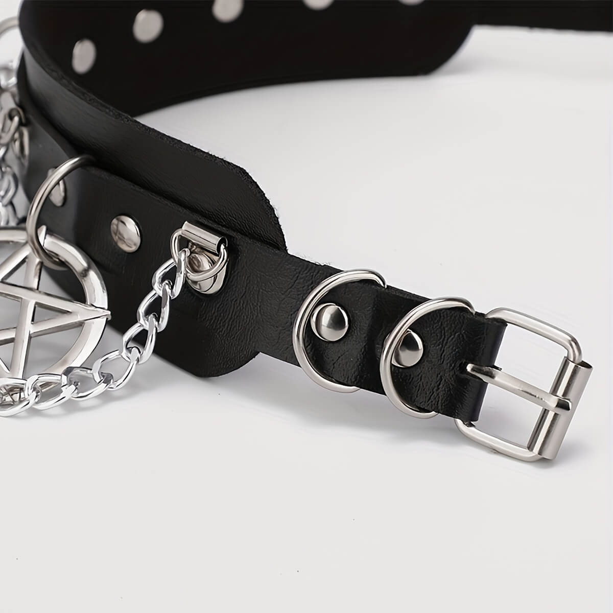 Punk Exaggerated Pentagram Chain Collar - Punk Lovers