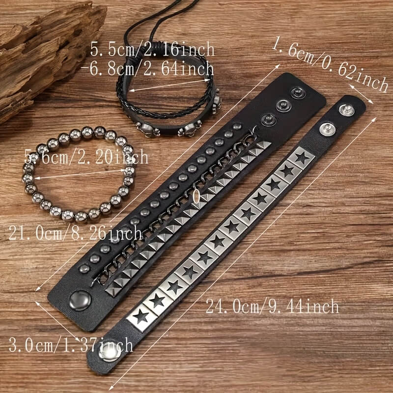 Punk Star Skull Chain Bracelet - Punk Lovers