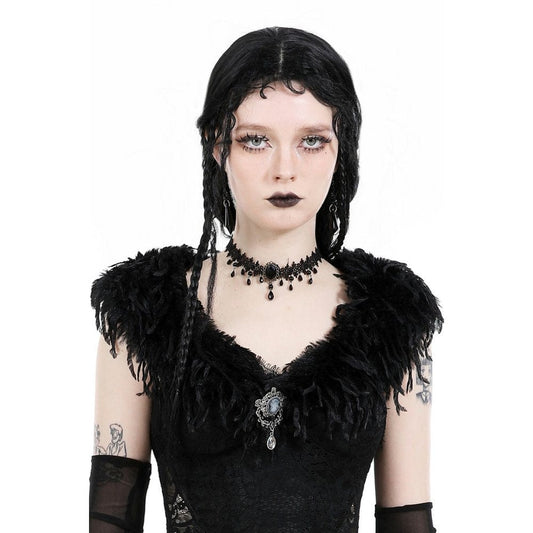 Women's Gothic Beaded Lace Choker