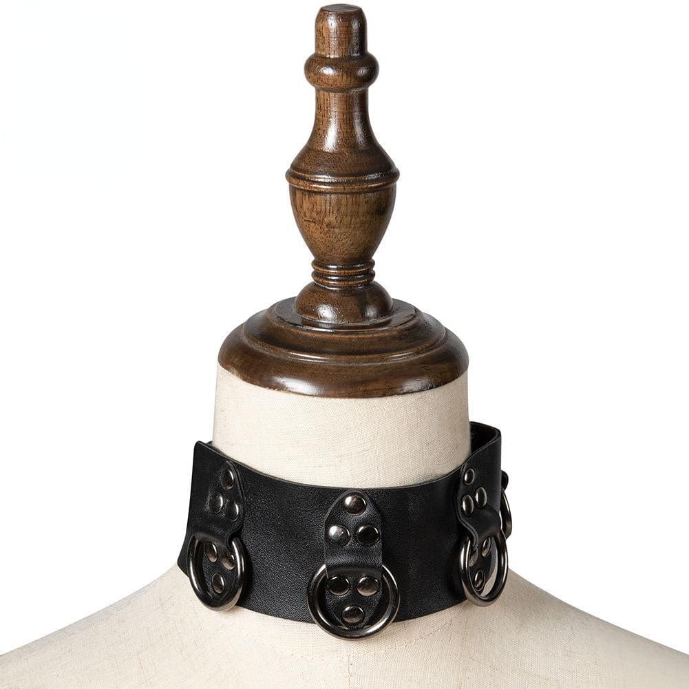 Women's Steampunk Annuli Nailed Buckle Choker - Punk Lovers
