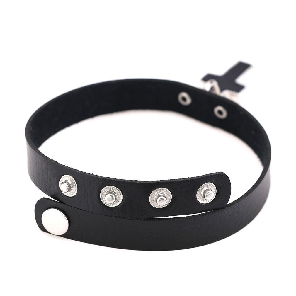 Women's Punk Christian Cross Choker - Punk Lovers