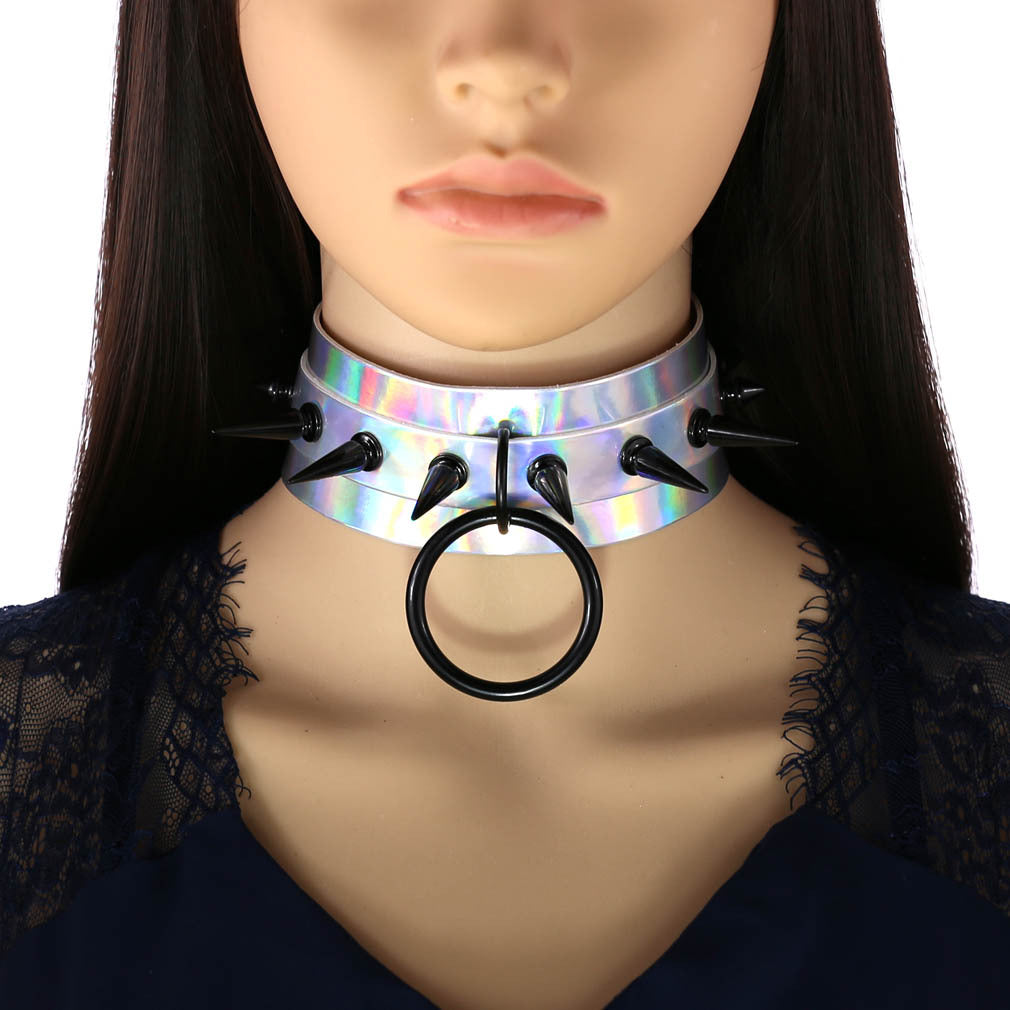 Gothic Bondage Cage Collar Necklace - White Color | Punk Lovers