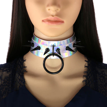 Gothic Bondage Cage Collar Necklace - White Color | Punk Lovers