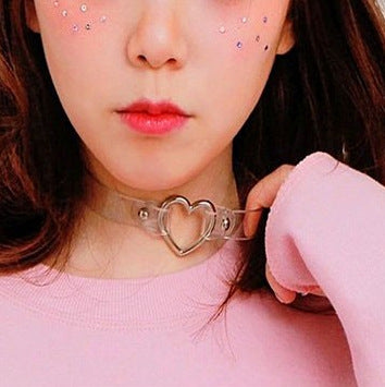 Punk Rivet Laser Luminous Choker - 圆环透明色 | Punk Lovers