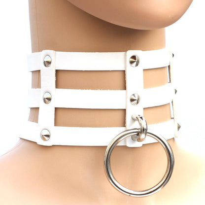 Punk Geometric Spike Ring Choker - Black | Punk Lovers