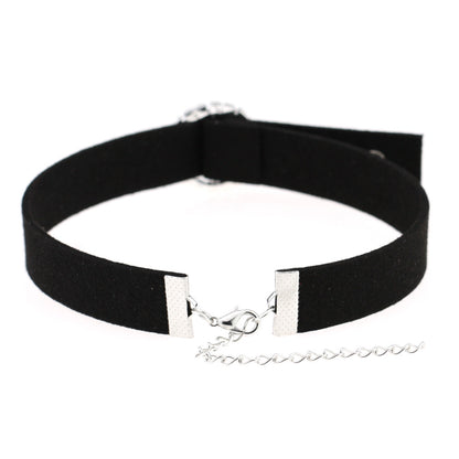 Punk Triple Row Flag Leather Choker - Purple | Punk Lovers
