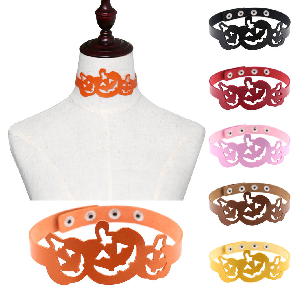 Hollow Pumpkin Necklace Choker - Punk Lovers Gothic Jewelry