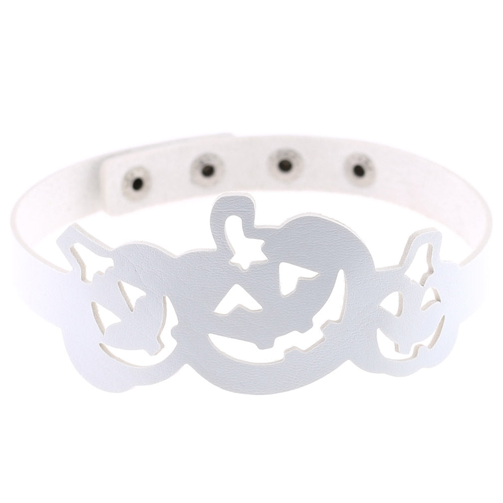 Hollow Pumpkin Necklace Choker - White - Punk Lovers