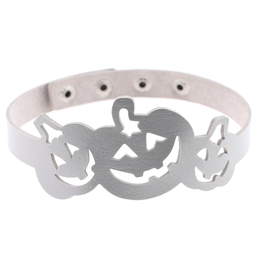 Hollow Pumpkin Necklace Choker - Silver - Punk Lovers