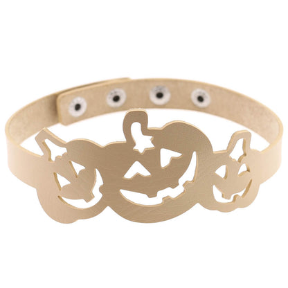 Hollow Pumpkin Necklace Choker - Beige - Punk Lovers