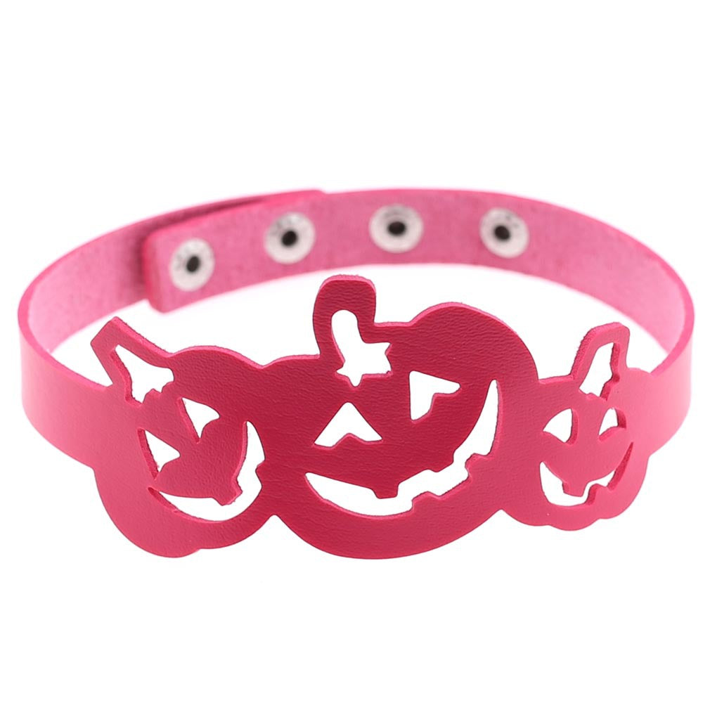 Hollow Pumpkin Necklace Choker - Rose - Punk Lovers