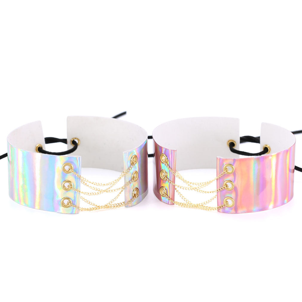 Punk Rivet Laser Luminous Choker - 金彩 | Punk Lovers