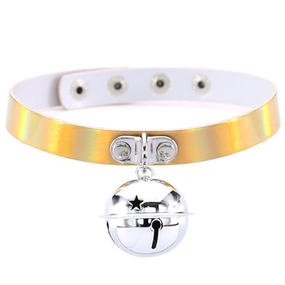 Iridescent Bell Choker Necklace - Iridescent Gold - Punk Lovers
