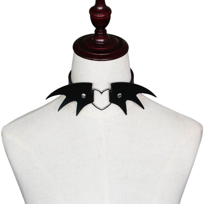 Punk Rock Triple Ring Leather Choker - Red | Punk Lovers