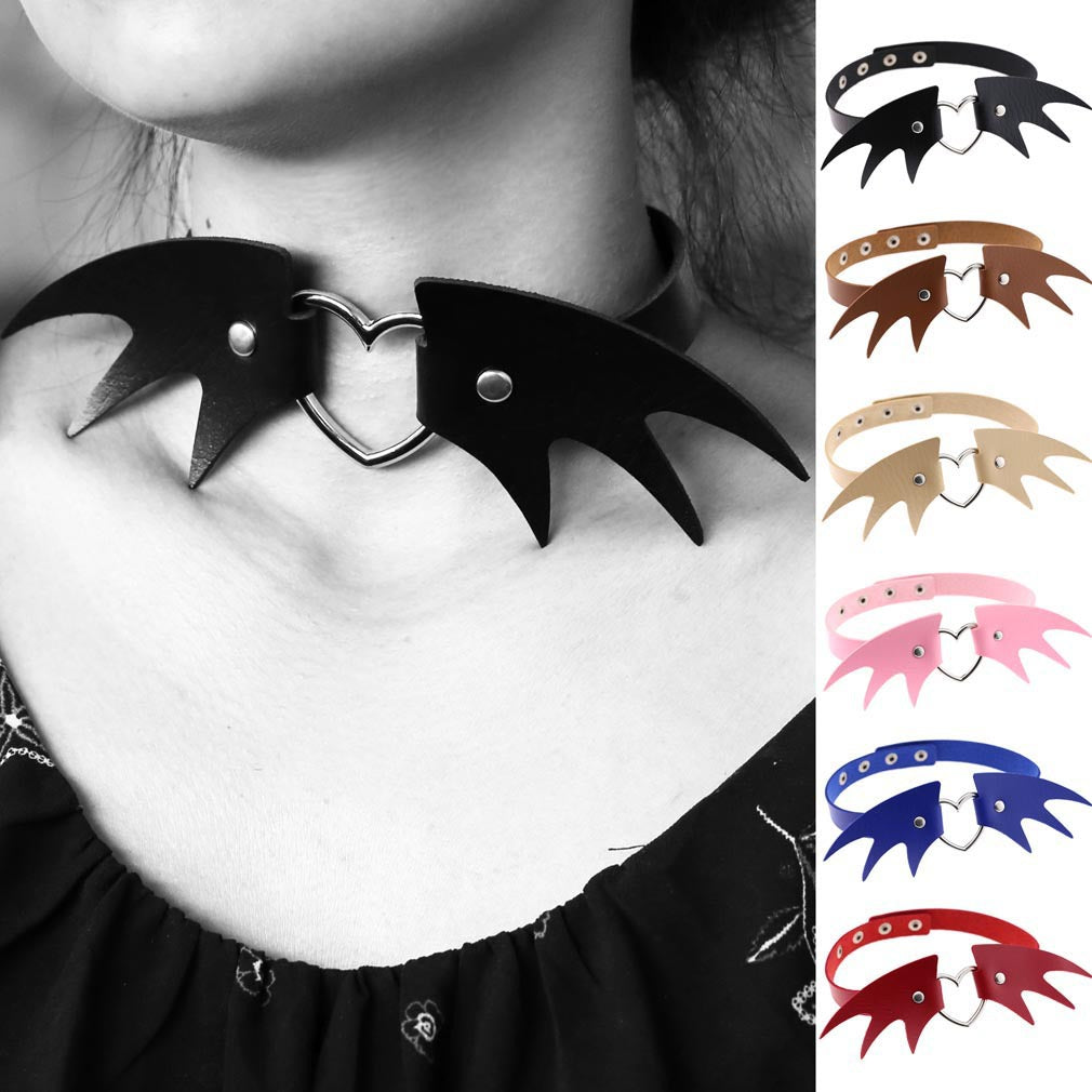 Punk Rock Triple Ring Leather Choker - White | Punk Lovers