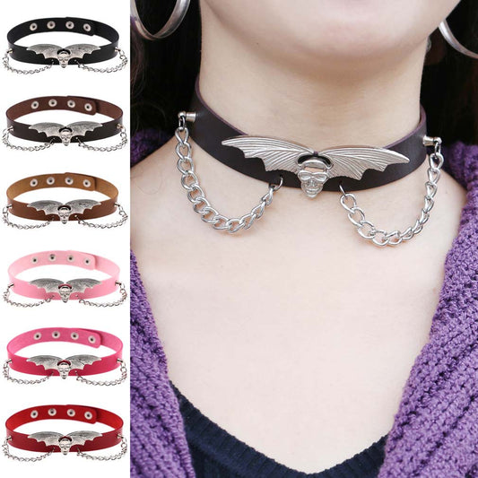 Bat Wing Vampire Chain Choker - Punk Lovers Gothic Jewelry