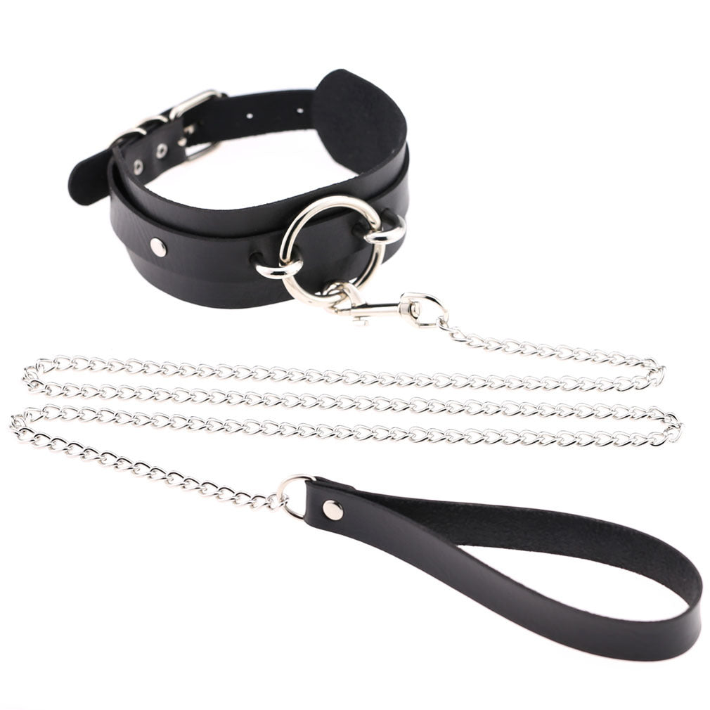 Round Ring PU Leather Choker - Punk Lovers Gothic Jewelry