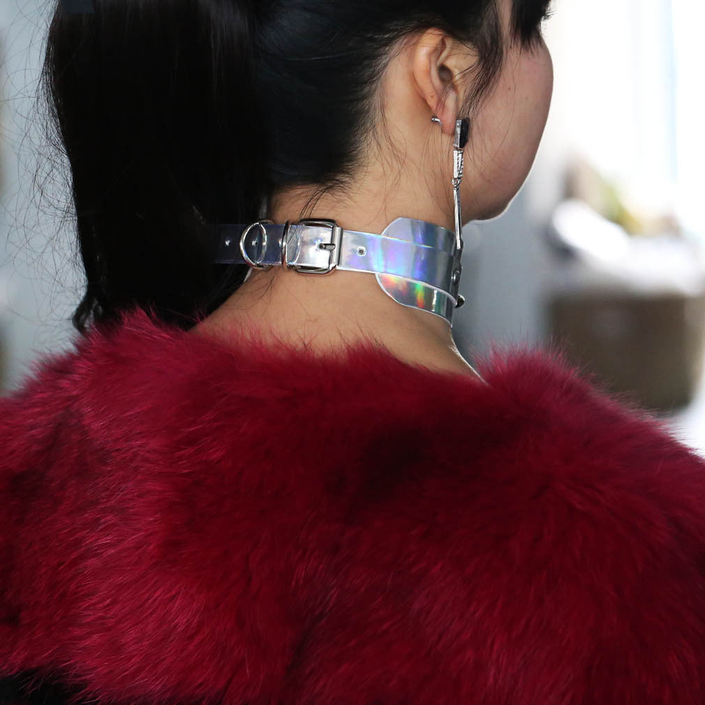 Punk Triple Row Flag Leather Choker - 粉彩 | Punk Lovers