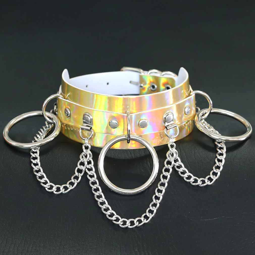 Iridescent O-Chain Choker - Iridescent Gold - Punk Lovers