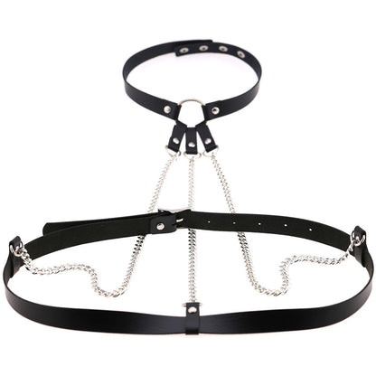 Alternative Wide Laser Leather Choker - Pink | Punk Lovers