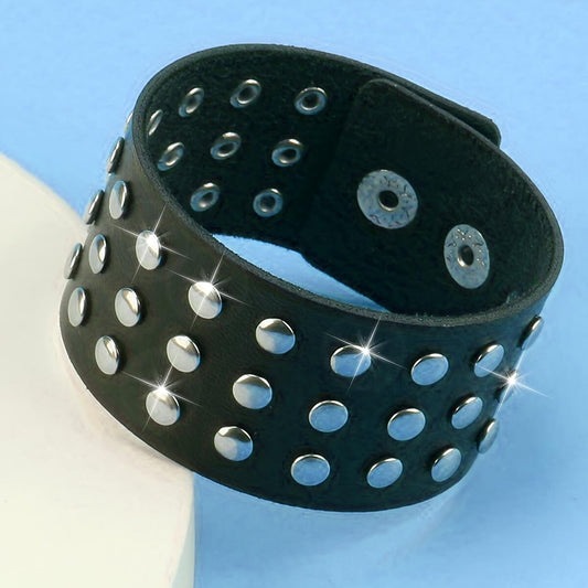 Gothic Punk Simple Round Stud Bracelet