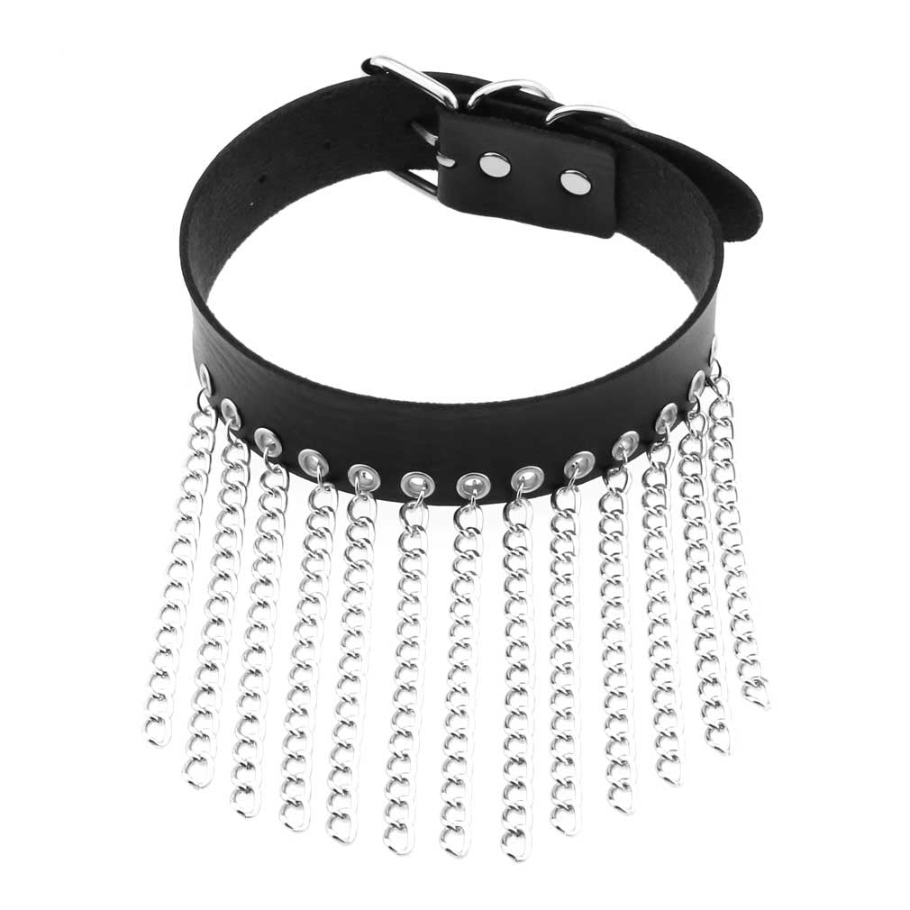 Punk Geometric Spike Ring Choker - Purple | Punk Lovers