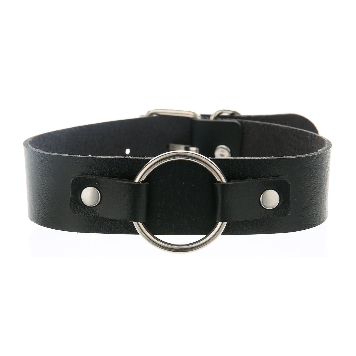 Punk Lovers Punk Leather Choker Necklace in Black