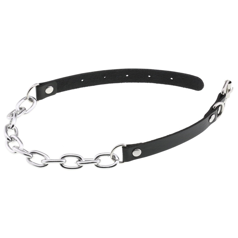 Gothic Metal Chain Choker Necklace - Red | Punk Lovers