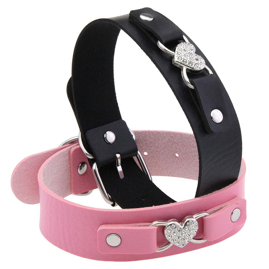 Punk Rivet Leather Choker - Punk Lovers