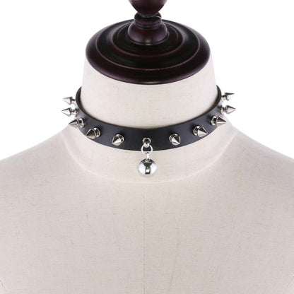 Punk Rock Triple Ring Leather Choker - Black | Punk Lovers