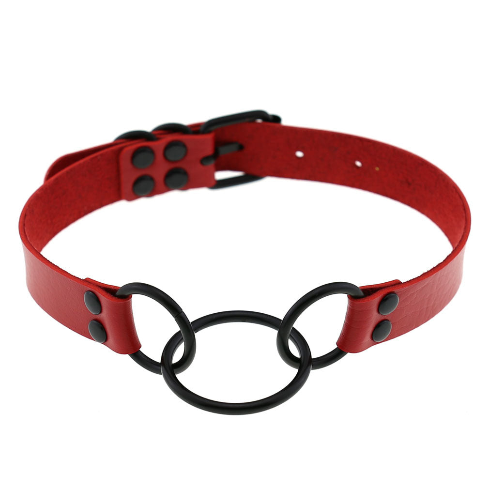 Punk Rivet Laser Luminous Choker - Black | Punk Lovers