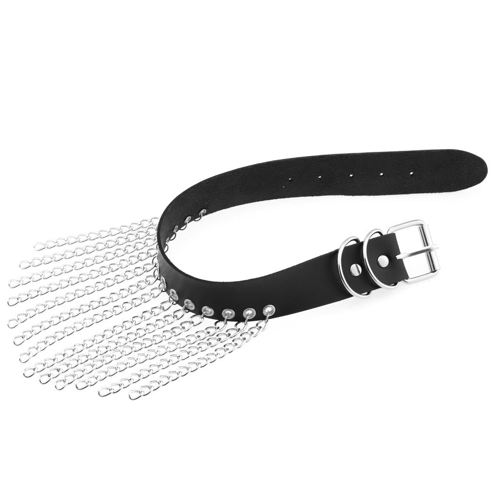 Punk Geometric Spike Ring Choker - Blue | Punk Lovers