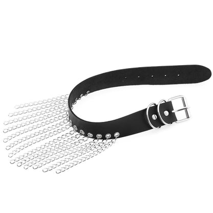 Punk Geometric Spike Ring Choker - Blue | Punk Lovers