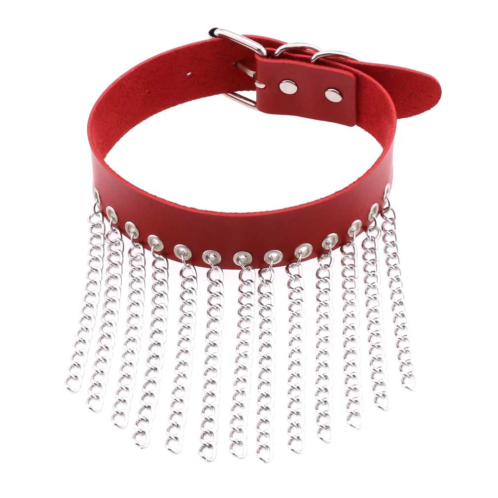 Punk Geometric Spike Ring Choker - Black | Punk Lovers