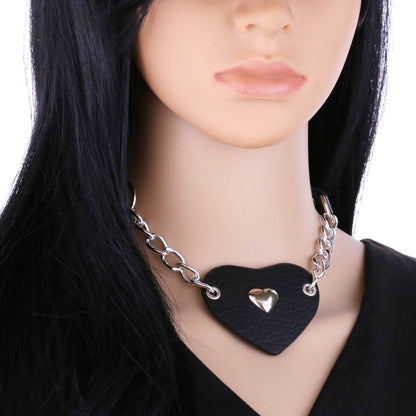 Punk Gothic Leather Choker Necklace - Red | Punk Lovers