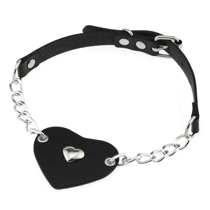 Punk Gothic Leather Choker Necklace - White | Punk Lovers