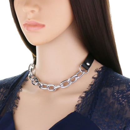 Gothic Metal Chain Choker Necklace - Yellow | Punk Lovers