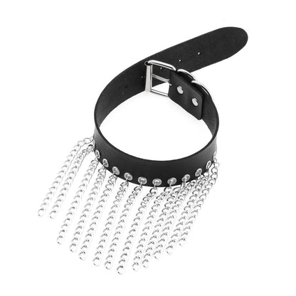 Punk Geometric Spike Ring Choker - Green | Punk Lovers