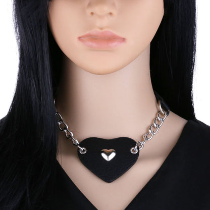 Punk Gothic Leather Choker Necklace - Yellow | Punk Lovers