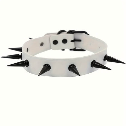 Punk Rivet Spike Collar