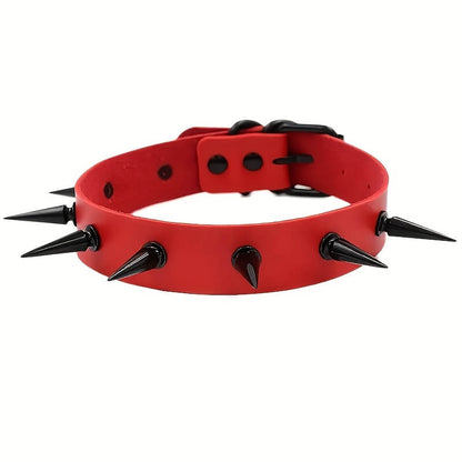 Punk Rivet Spike Collar