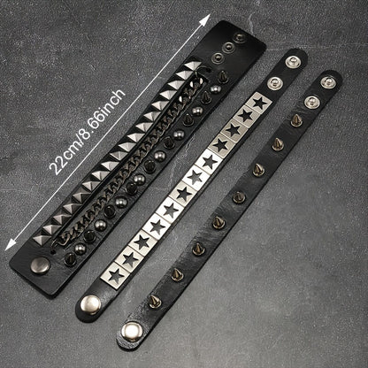 Punk Studded Star Chain Bracelet - Punk Lovers