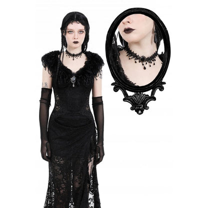 Women's Gothic Beaded Lace Choker - Punk Lovers