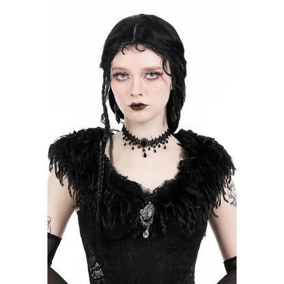 Women's Gothic Beaded Lace Choker - Punk Lovers