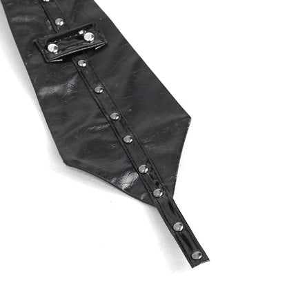 Women's Gothic Studded Faux Leather Tie with Choker - Punk Lovers
