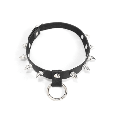 Women's Punk Black Spike Studded Neck Collar Choker - Punk Lovers