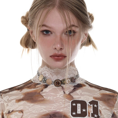 Women's Gothic Button Necklace - Punk Lovers