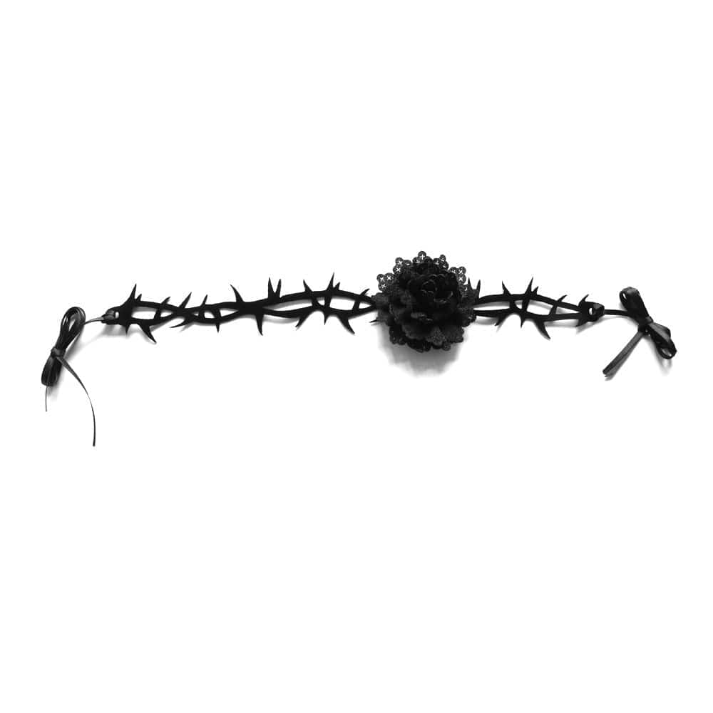 Women's Gothic Floral Thorn Choker - Punk Lovers