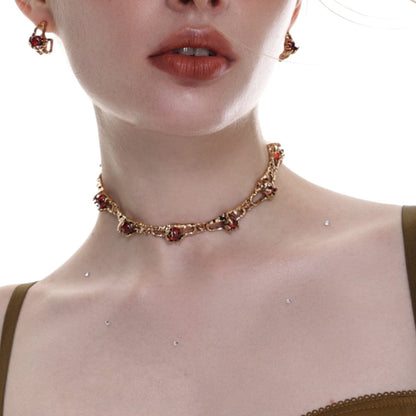 Women's Gothic Rhinestone Necklace - Punk Lovers