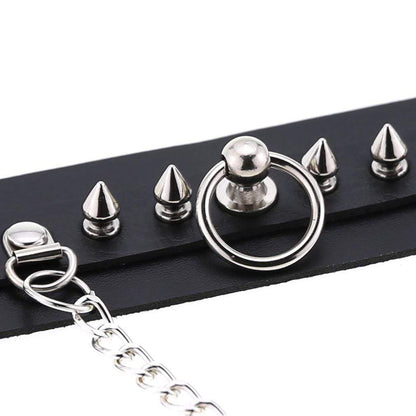 Women's Gothic Rivets&Chains Wide Chokers - Punk Lovers
